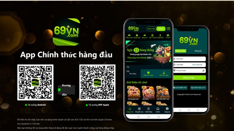 Giới thiệu các tính năng nổi bật của App 69vn